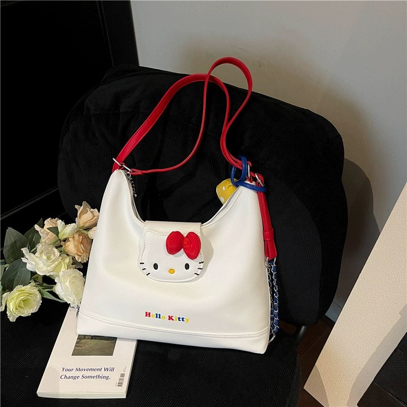 헬로키티 토트백 대용량 통근용 백팩 여성용 선물 화이트 - 상품 이미지