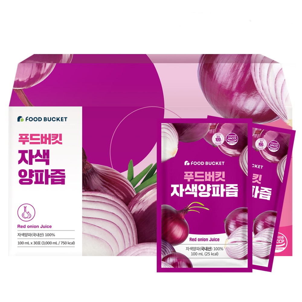 푸드버킷 물없이 통째로 착즙한 자색양파즙 30포, 1개 제품 이미지