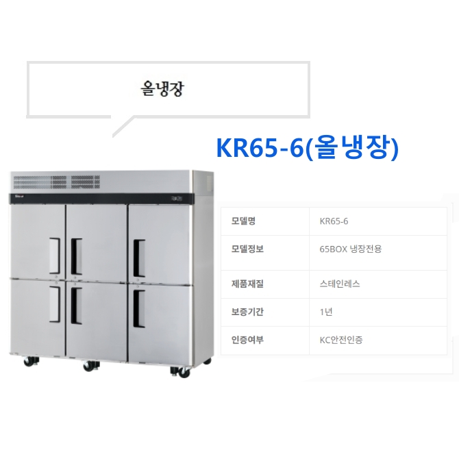식당 65박스 대용량냉동고 1805L 올냉동 영업용 대형냉장고 KF65-6 - 상세 이미지 5