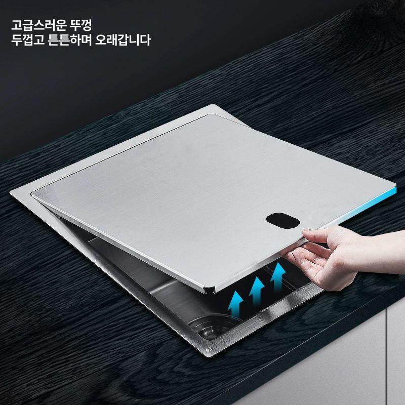 캠핑카 싱크볼 개수대 커버 세면대 씽크볼 트레일러 주방 실버 39x43cm 정수기 - 상세 이미지 3