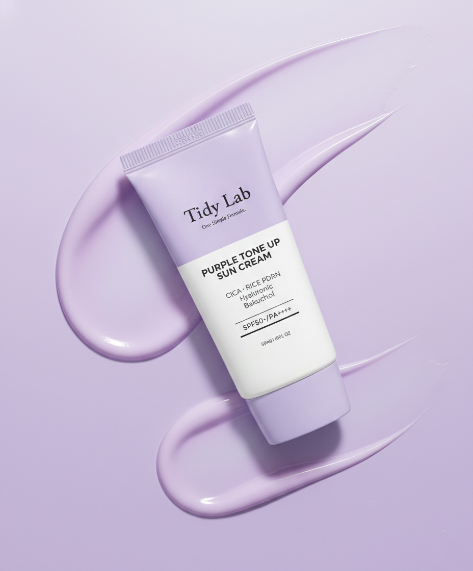 [가정의달 기념 할인] 타이디랩 퍼플톤업선크림 spf50+ 비건 CICA PDRN 바쿠치올 50ml, 1개 이미지 2