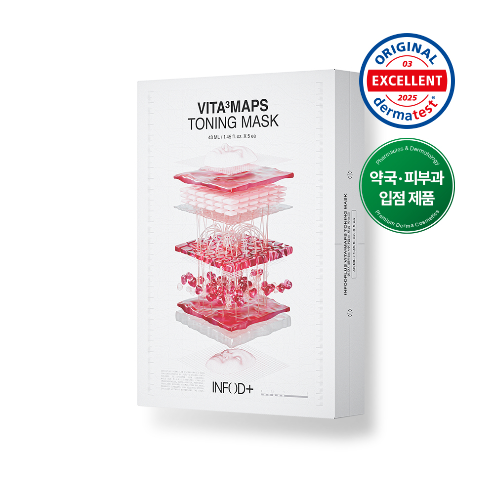 인포디플러스 비타맵스 토닝 마스크 5매, 1개 - 상품 이미지