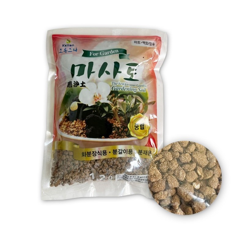 초록스타 마사토 중립 1.2L 분갈이흙 다육이 원예 상토 화분용 배수 흙 - 상품 이미지