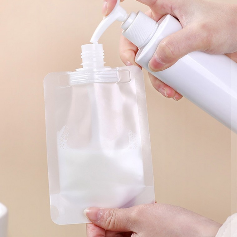 여행용 소분 파우치 투명 튜브 용기 100ml - 상품 이미지