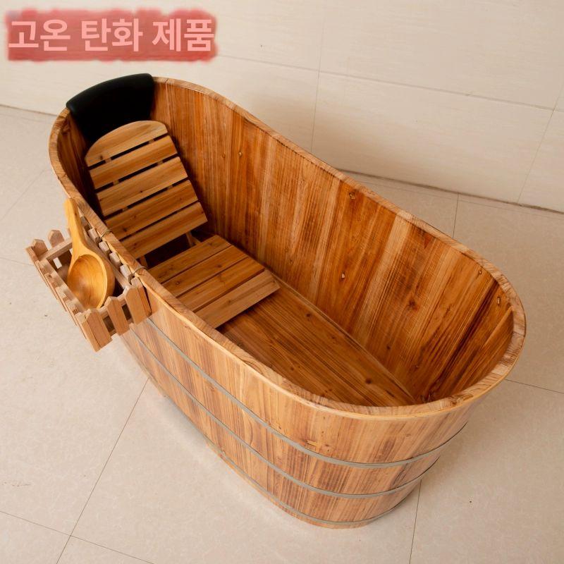 편백나무 욕조 히노끼탕 원목 고급 가정용 반신욕 나무욕조 편백나무욕조 목욕탕 히노끼 - 상세 이미지 3