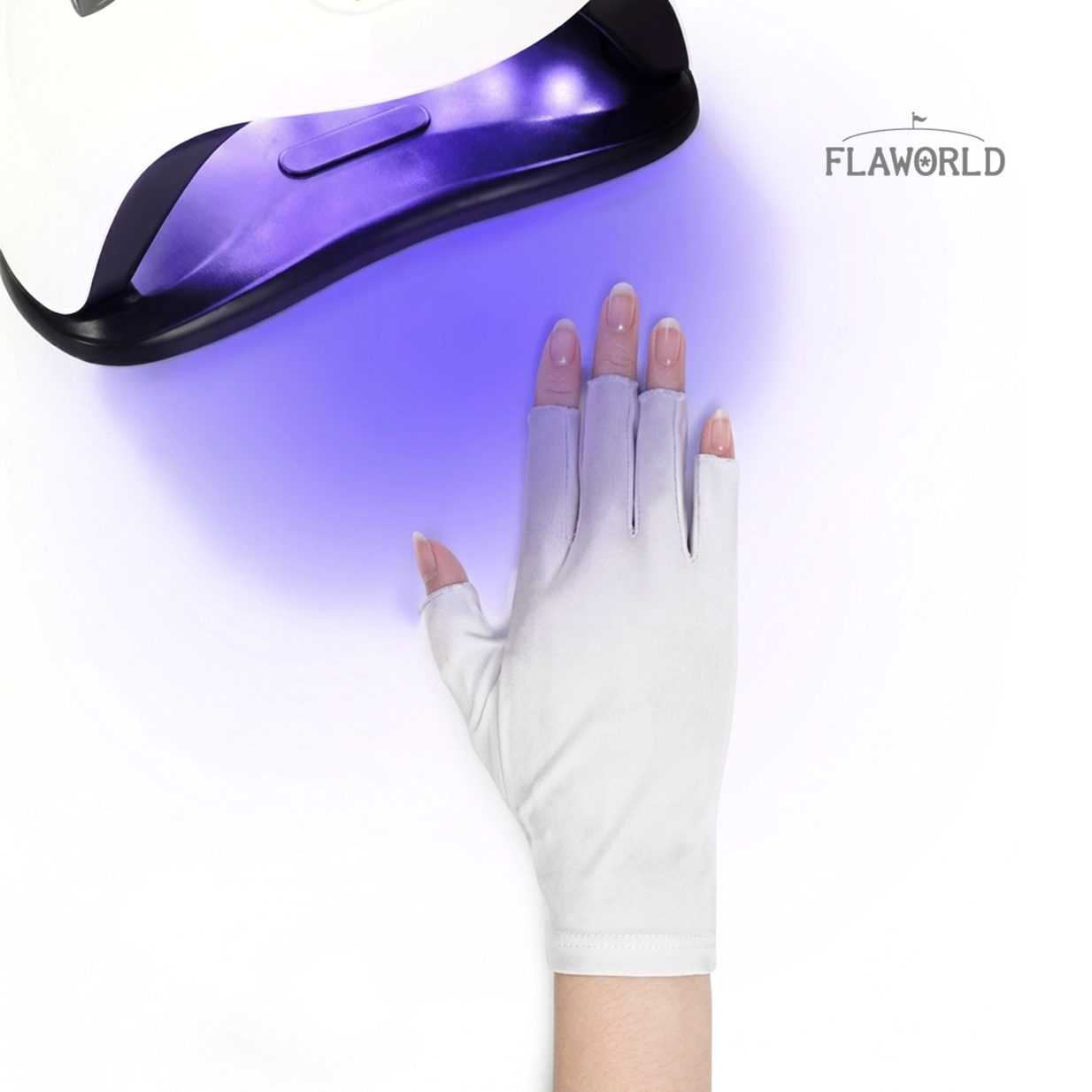 자외선차단 네일 장갑 - UV LED 손가락 보호 반장갑 운전셀프 네일아트 - 상품 이미지