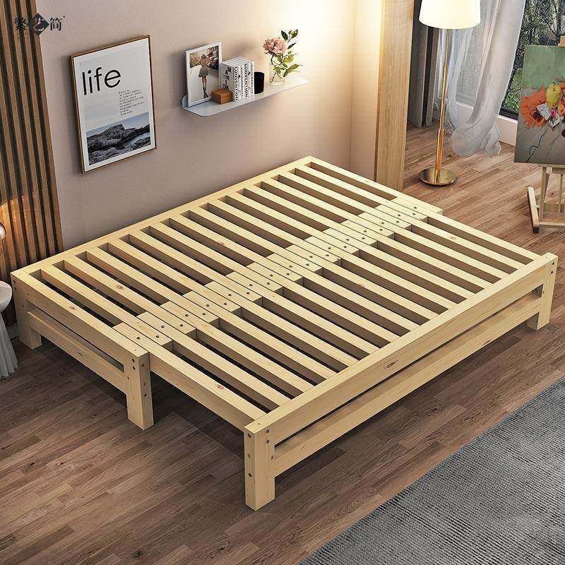 원목 접이식 소파베드 1인용 확장형 거실 침대 폭 60cmx길이(110-200)cm 1x1x1mm - 상세 이미지 3