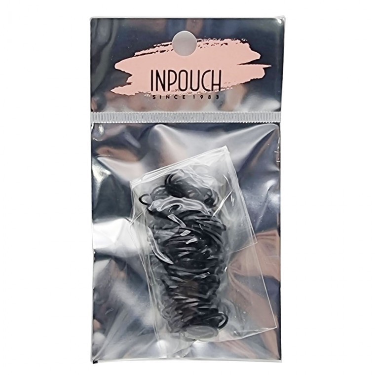 블랙 머리끈 소 50p 칼라고무밴드 대용량머리끈 고무줄 - 상품 이미지