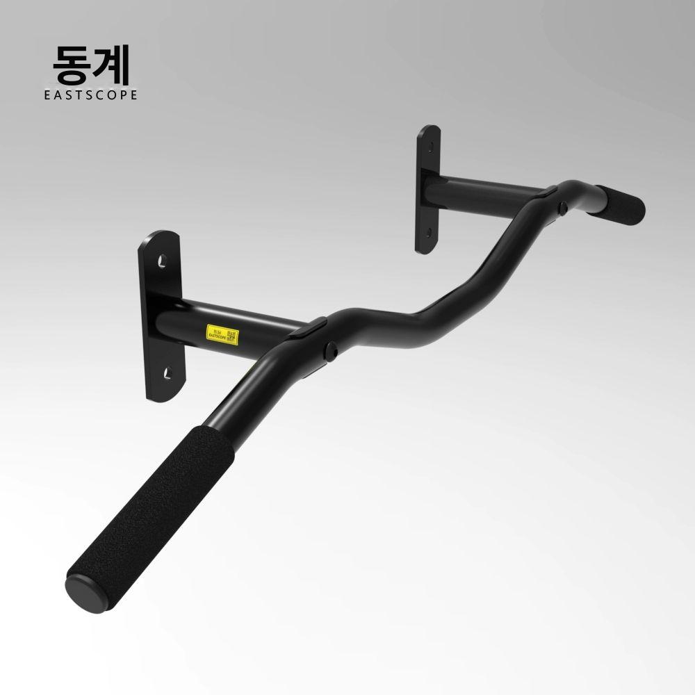 벽걸이 철봉 홈짐 턱걸이바 고정형 벽부착 홈트 풀업바 K120-2 M자형봉 블랙스틸 - 상세 이미지 5