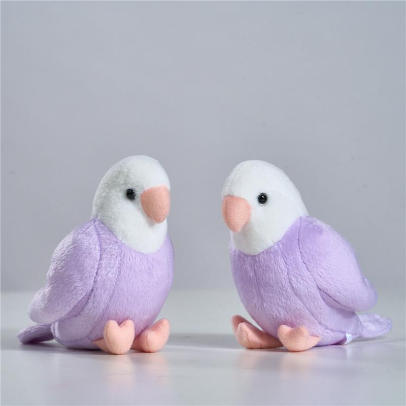 진짜같은 잉꼬새 사랑앵무 인형 장식 미니어처 촬영소품 스타일 B 연핑크 11cm - 상세 이미지 5