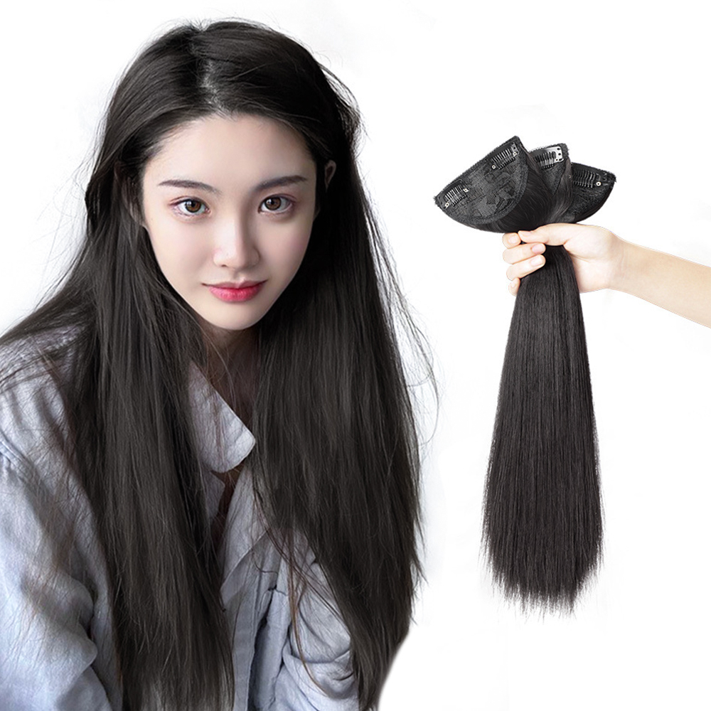풍성한 부분가발 헤어피스 3p세트(45cm) (블랙) - 상품 이미지