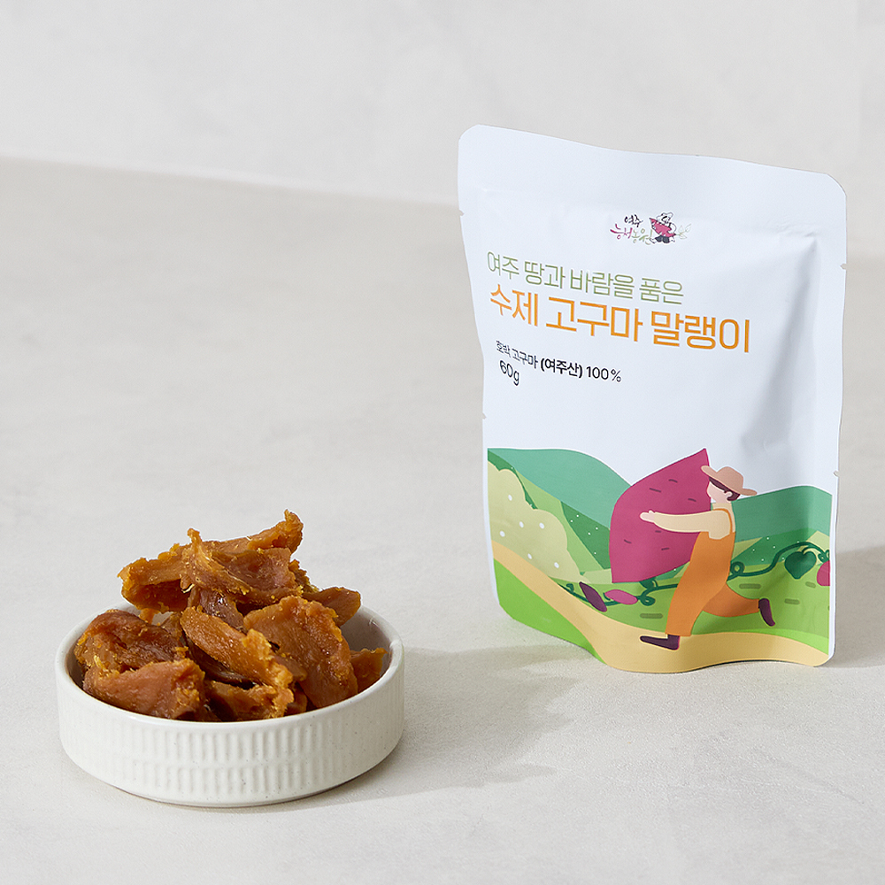 친환경 무농약 아이 간식 호풍미 호박 고구마말랭이, 60g, 5개 - 상품 이미지