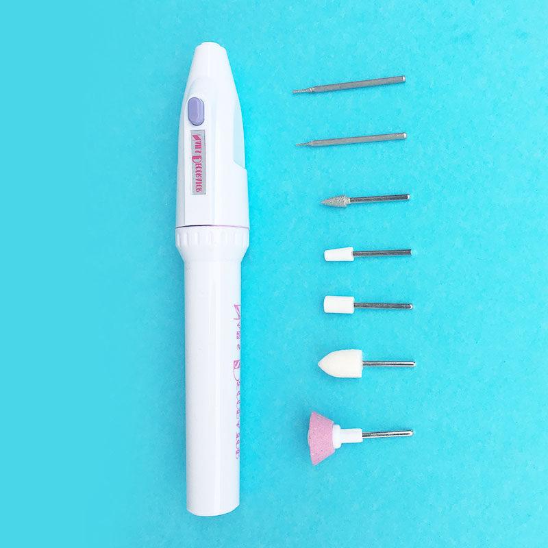 건전지 전동 미니 다듬이 치아연마기 세트 전동 연마 펜 - 상세 이미지 3