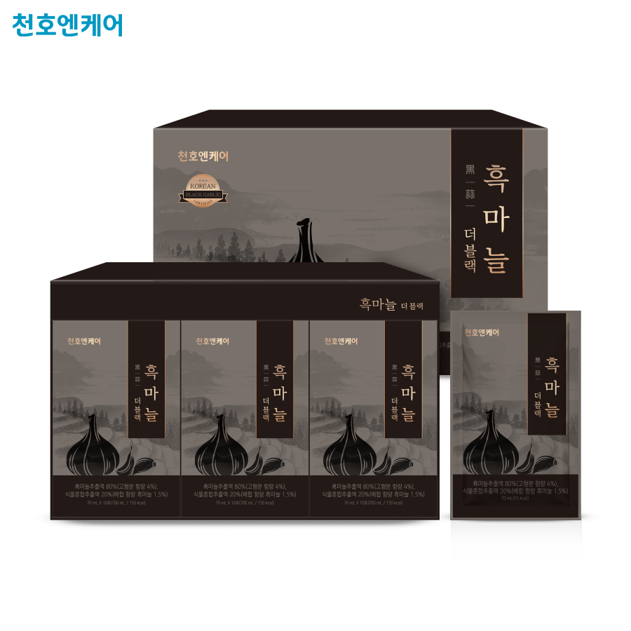 진액 흑마늘 즙 효능 흙마늘 더블랙 원기회복 기력보충 천호식품 천호엔케어 30포 - 상품 이미지