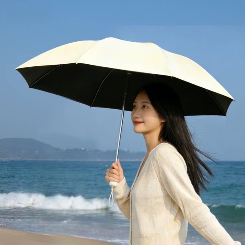 3단 접이식 자외선 차단 양산 겸용 우산 UV 휴대용 경량 남녀공용 자동 방수 손잡이 - 상품 이미지