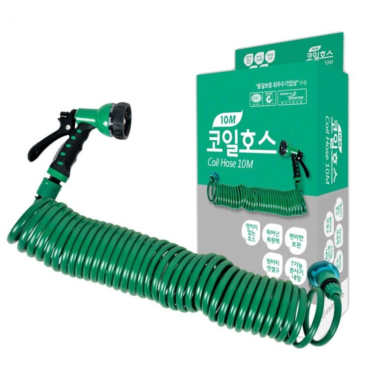 삼정 뉴 코일호스 10m 엉킴방지 세차 청소 분사호스 - 상품 이미지