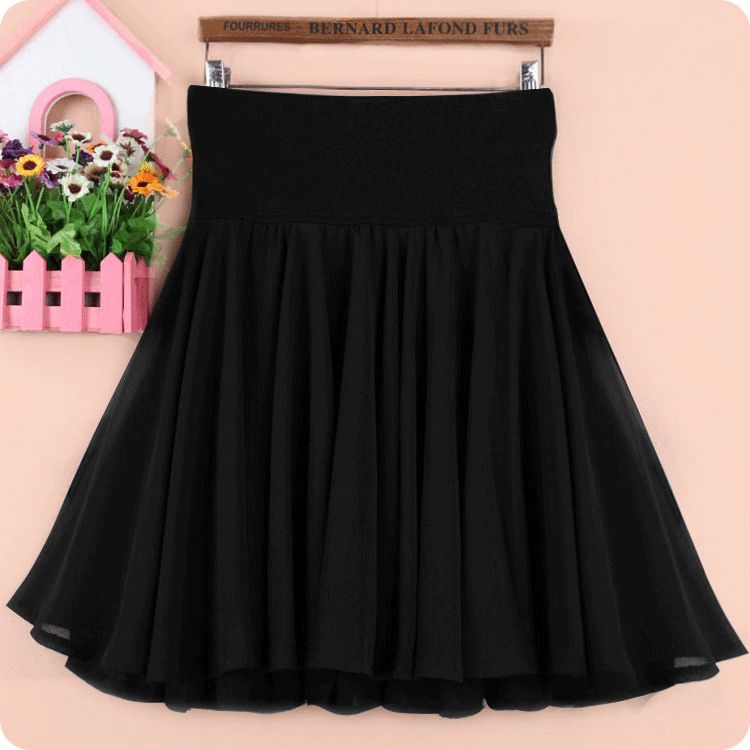 라인댄스복 스커트 의상 체리블라썸 s 댄스치마 플리츠 퓨어 블랙 S 40-45kg - 상품 이미지