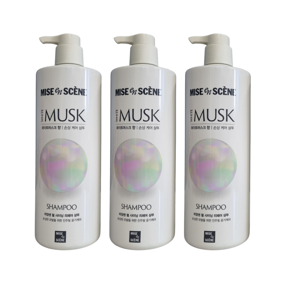 미쟝센 펄샤이닝 화이트머스크향 향수 샴푸 1000ml x3개 - 상품 이미지