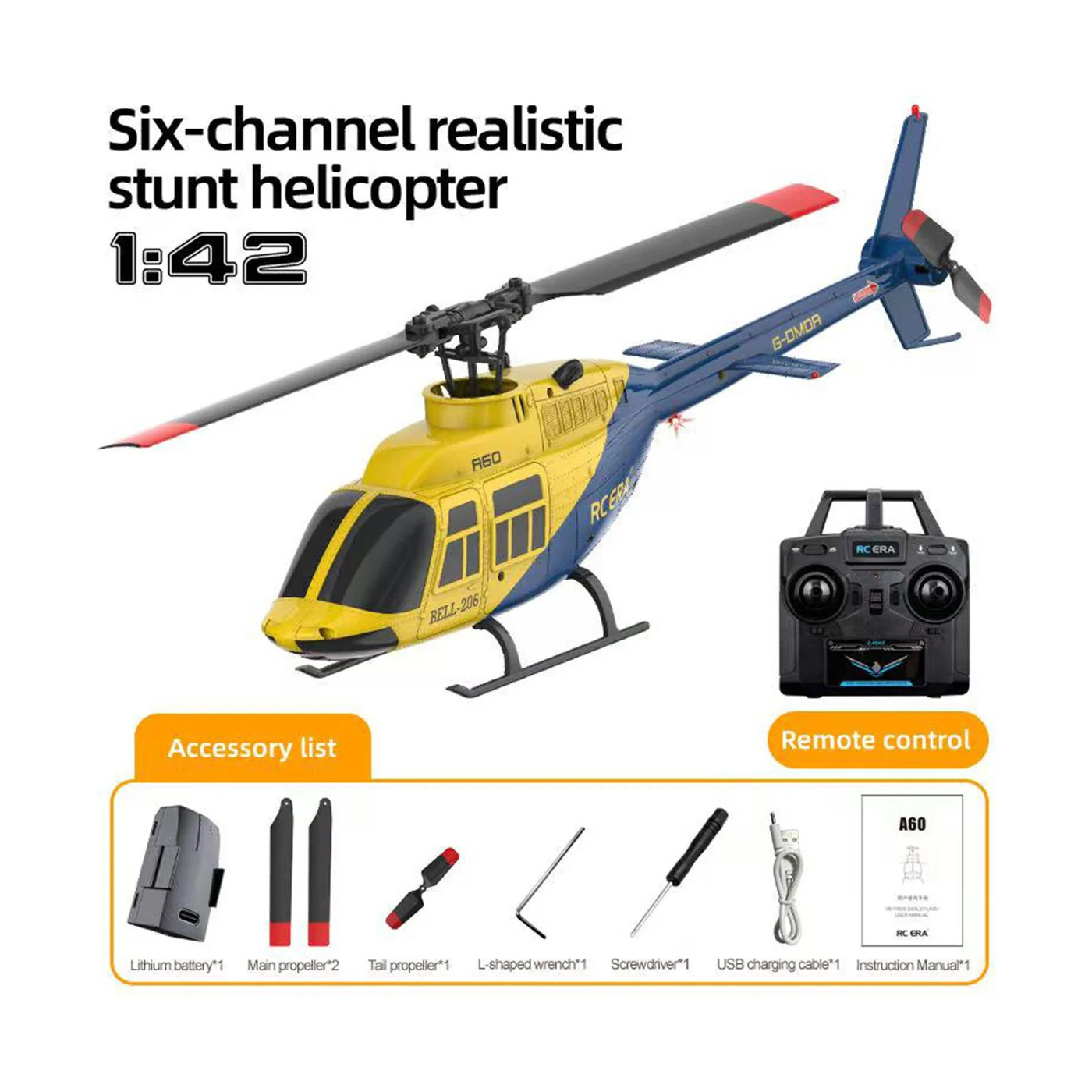 RC ERA A60 미니 벨206 RC 헬리콥터 - 상세 이미지 5