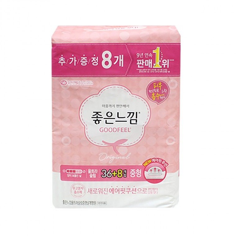 좋은느낌 중형 울트라 36+8개입 -TJ/중형생리대/탐폰 - 상품 이미지