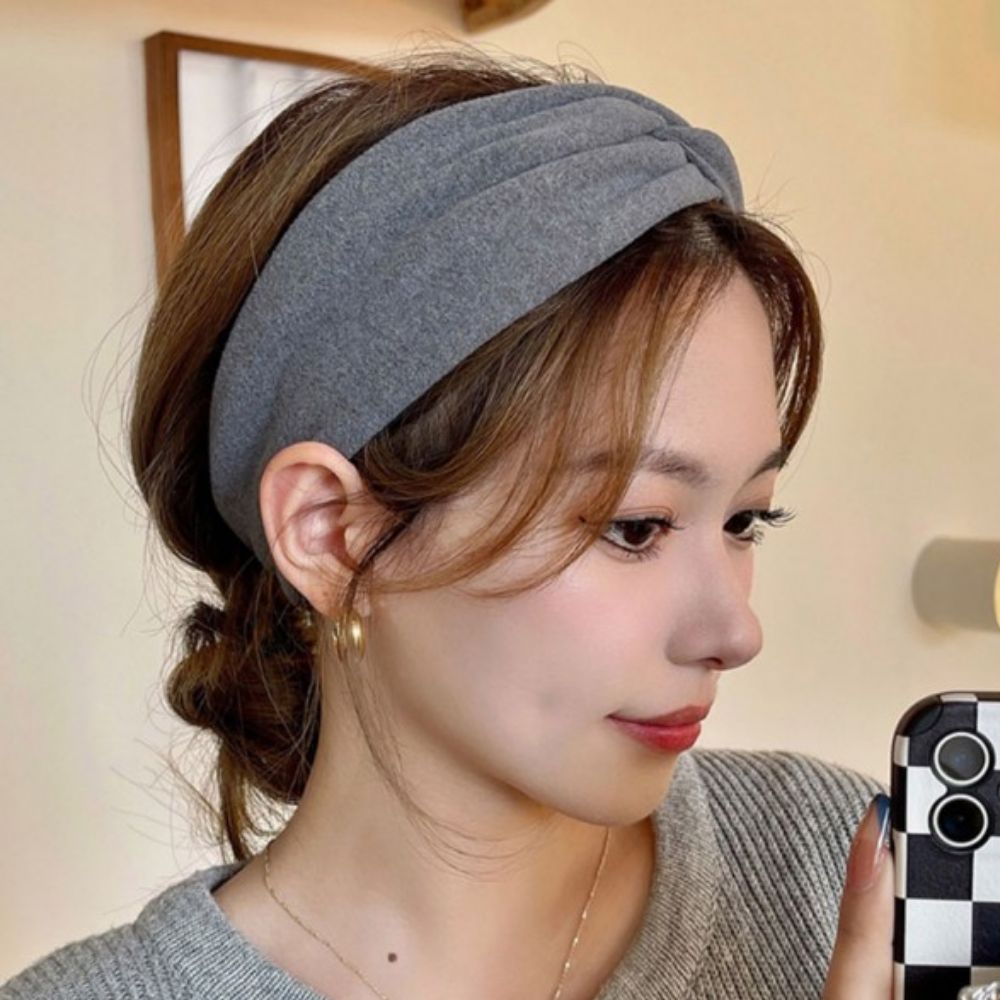 꼬임머리띠 세면헤어밴드 귀안아픈머리띠 무지 빅사이즈 이미지 7