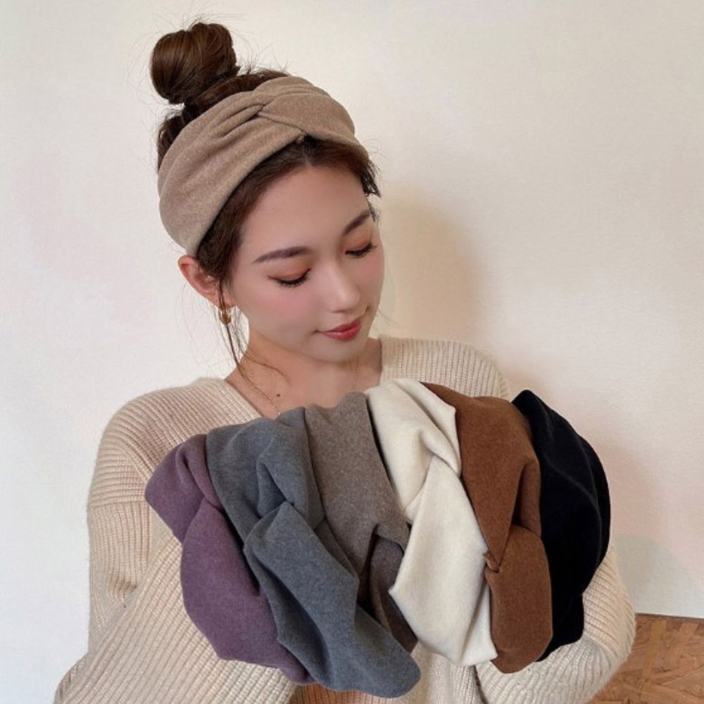꼬임머리띠 세면헤어밴드 귀안아픈머리띠 무지 빅사이즈 이미지 8