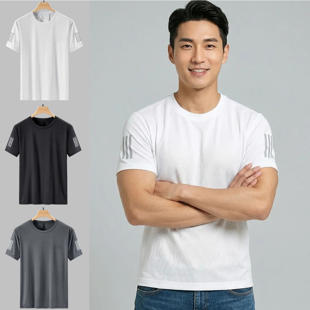 여름쿨링티셔츠 메쉬반팔 머슬반팔티 근육티셔츠 마라톤 - 상품 이미지