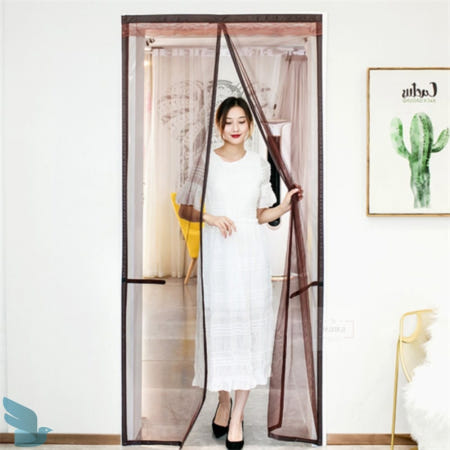 2보급창고 문 모기장 100x210cm 브라운 창문모기장 현관방충문
