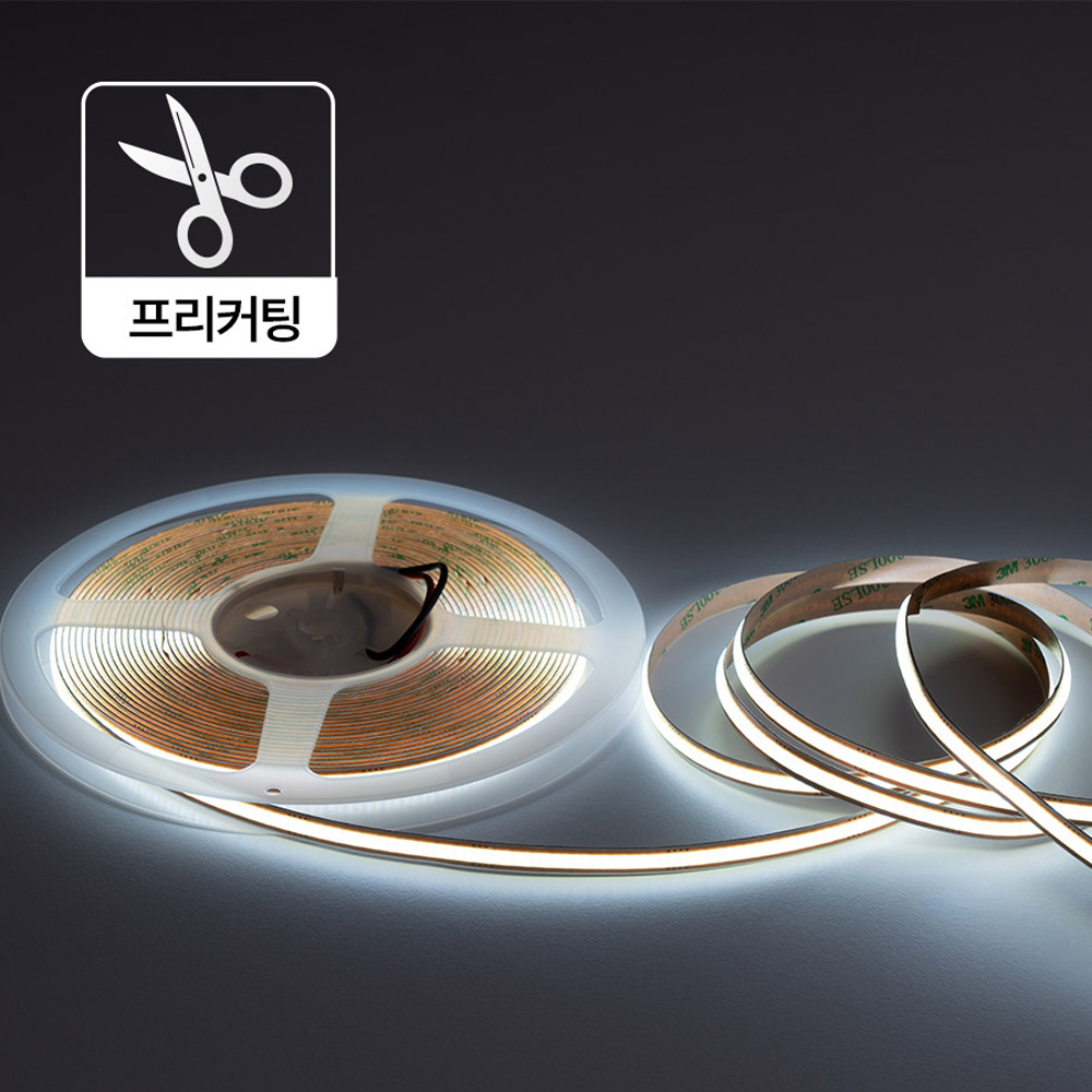 줄조명 LED 프리컷팅 COB스트립라이트 10M 전구색 띠조명 거실 천장우물 현관 DIY - 상품 이미지