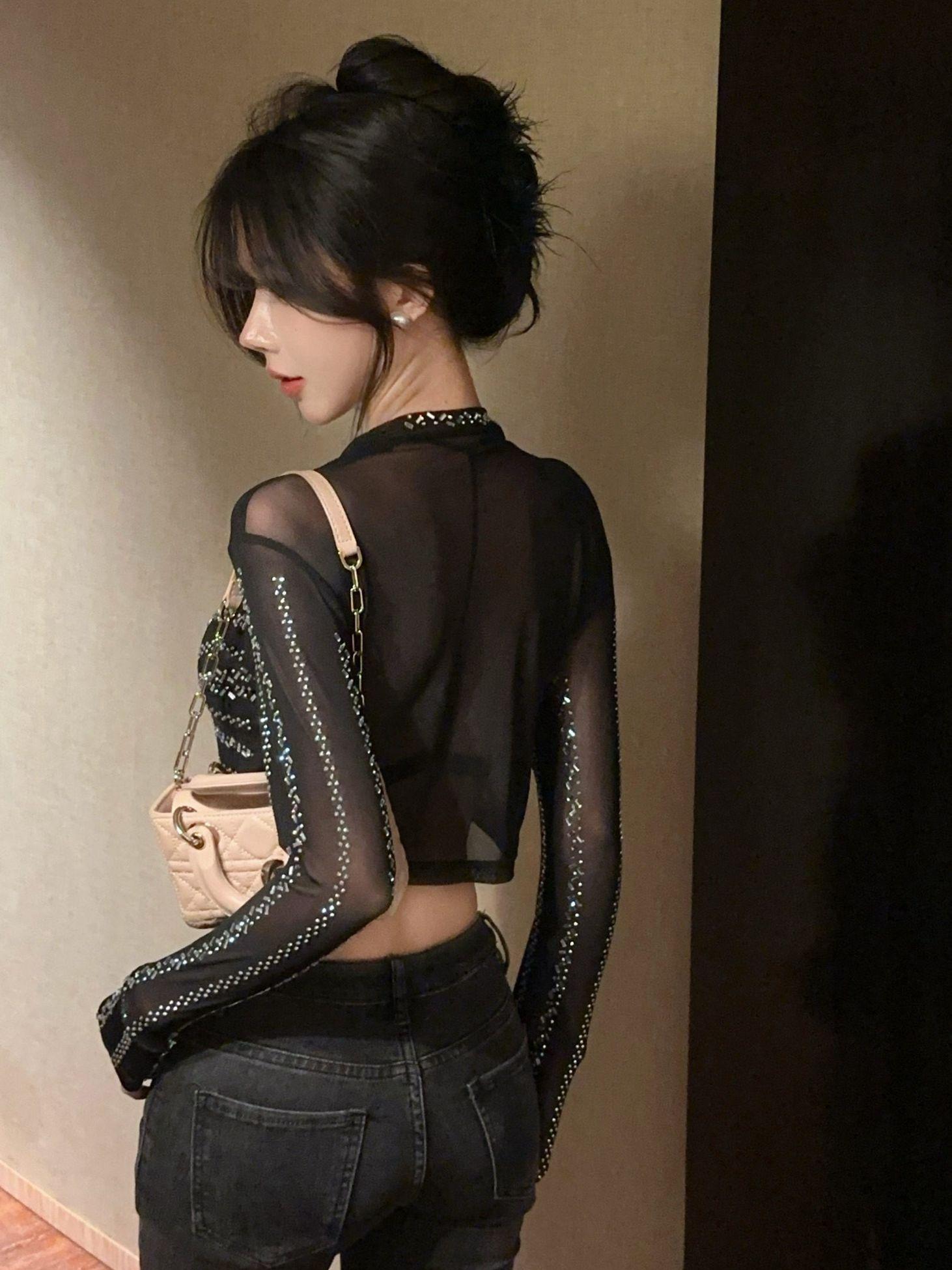 홀복 원피스 방송 저렴한 여캠 기념일 전문 셔링 쫀쫀 클럽룩 나시 - 상세 이미지 5