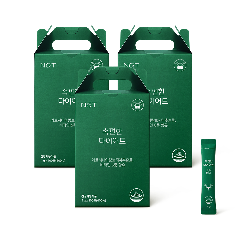 NGT 네츄럴굿띵스 속편한 효소 다이어트 항산화 가르시니아 캄보지아 100포, 3개 - 상품 이미지