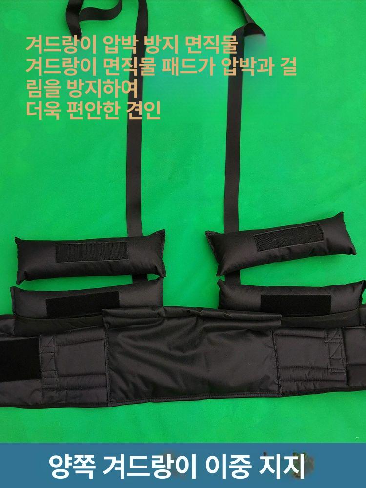 허리 견인벨트 척추 철봉 매달리기 밴드 스트레칭 블랙 버클 단일 측면 S - 상세 이미지 3