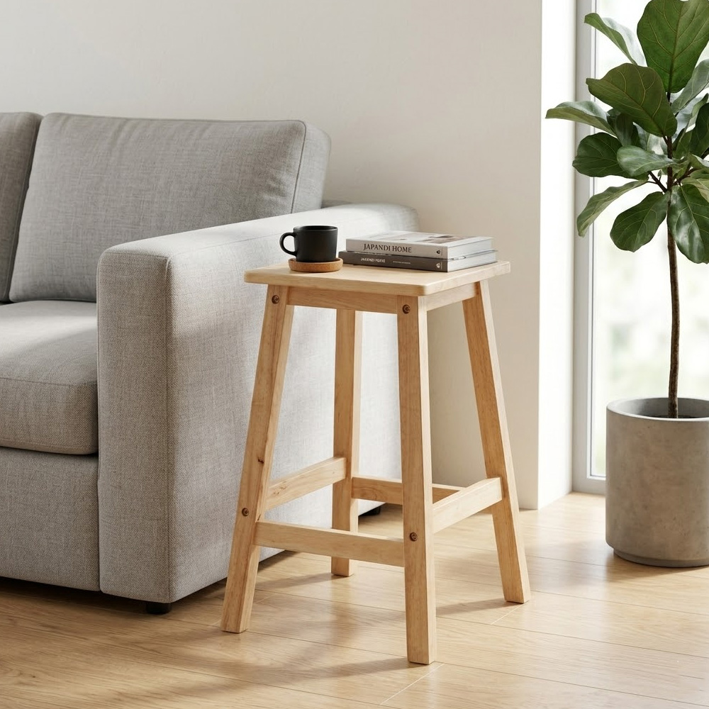 사각 원목 홈바의자 높은 키높이 바테이블 스툴