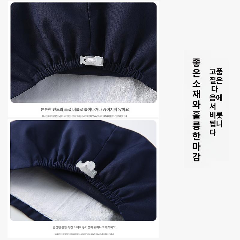 의사모자 수술실 치과의사 수술모 간호사 탈부착 마스크 다크네이비 조절 버클 포함 조절 가능 - 상세 이미지 4