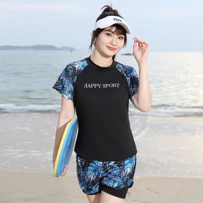 할머니래쉬가드 부모님 캡내장반팔래쉬가드 60대 엄마 다크네이비 2XL(65-75kg) - 상세 이미지 3