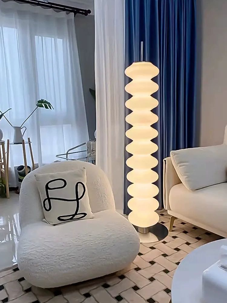 플로어램프 거실 웨이브 카페 LED 조명 웜라이트 - 상세 이미지 2
