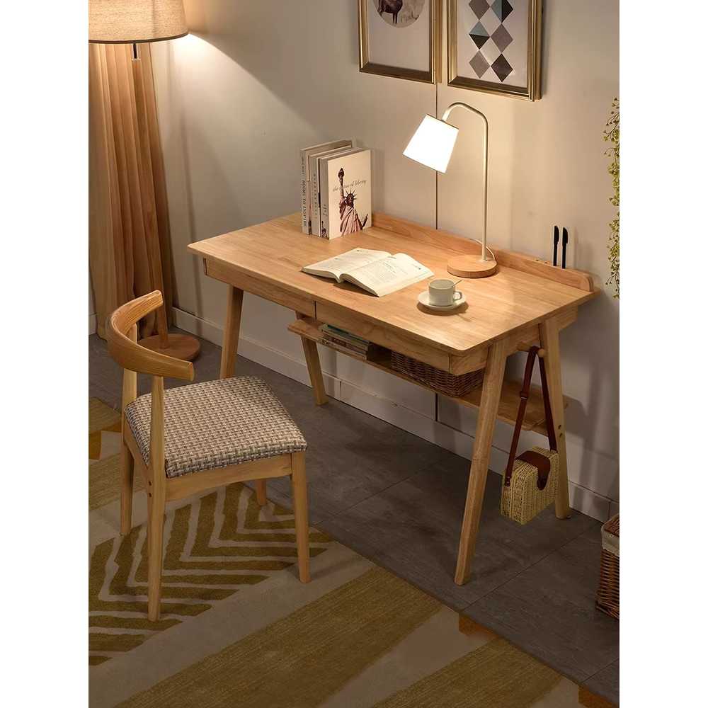 노트북 컴퓨터 데스크 원목 서재 공부방 심플한 책상 80x60x75 - 상세 이미지 2