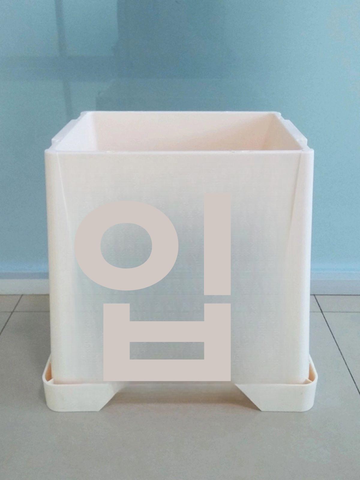 플라스틱 꽃통 꽃시장 바스켓 꽃병 물통 화분 단품 화이트 꽃통 중간 - 상세 이미지 5
