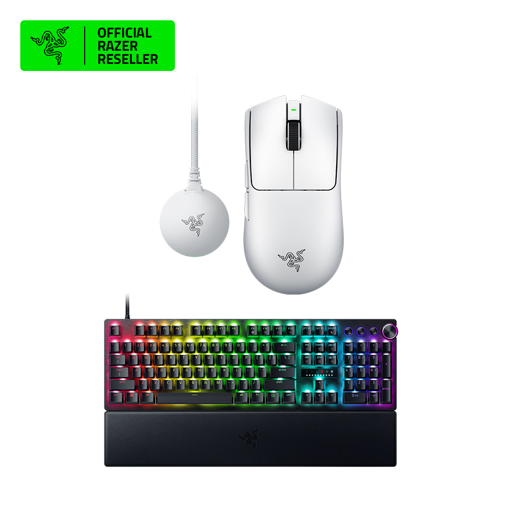 [SET] 레이저코리아 Razer Huntsman V3 Pro KR + Razer Viper V4 Pro 화이트 - 상품 이미지