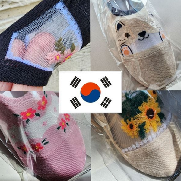 논슬립 여성 덧신 국내산 덧신 선물용 10족 망사 실리콘 - 상품 이미지