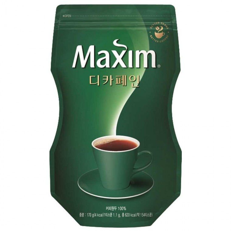 맥심 디카페인 커피 리필 170g 인스턴트커피 무카페인 야간커피 커피믹스 대용량 - 상품 이미지