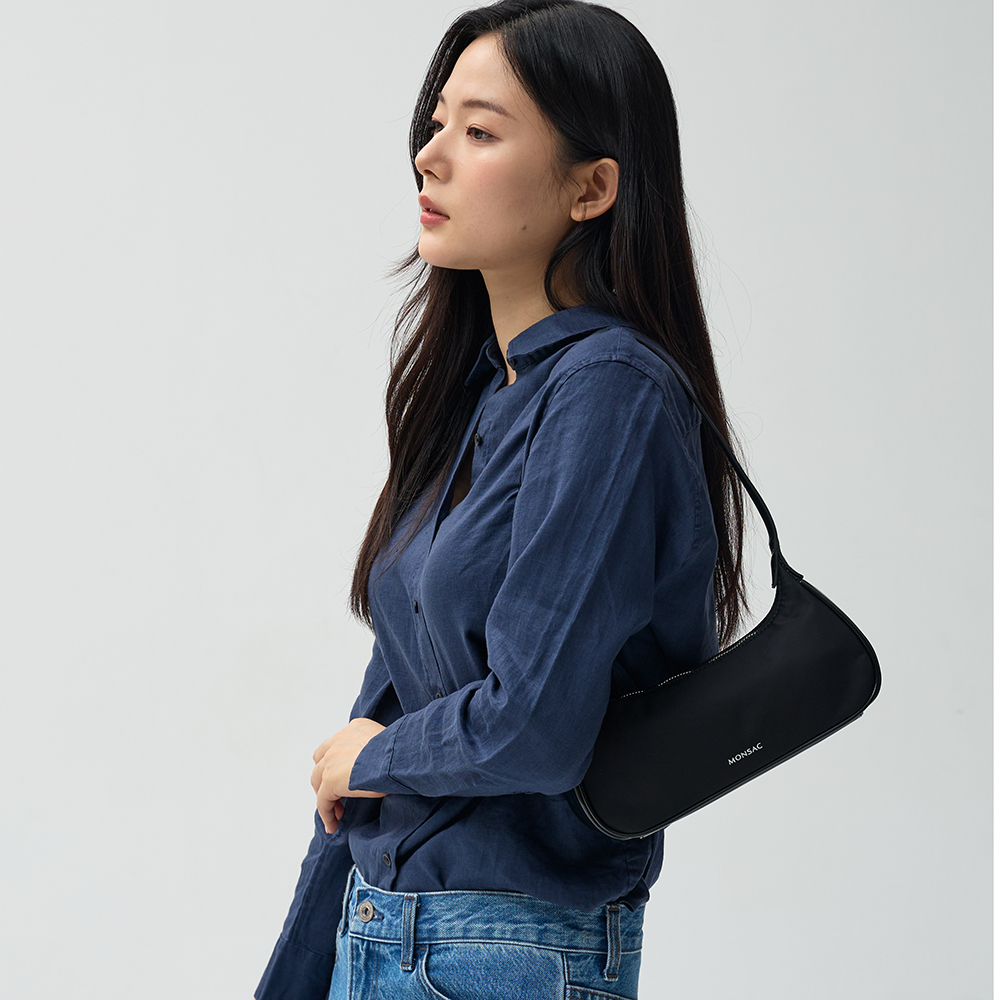 몽삭 로이 숄더백 미디움 블랙 AP24-2503-BN - 상품 이미지