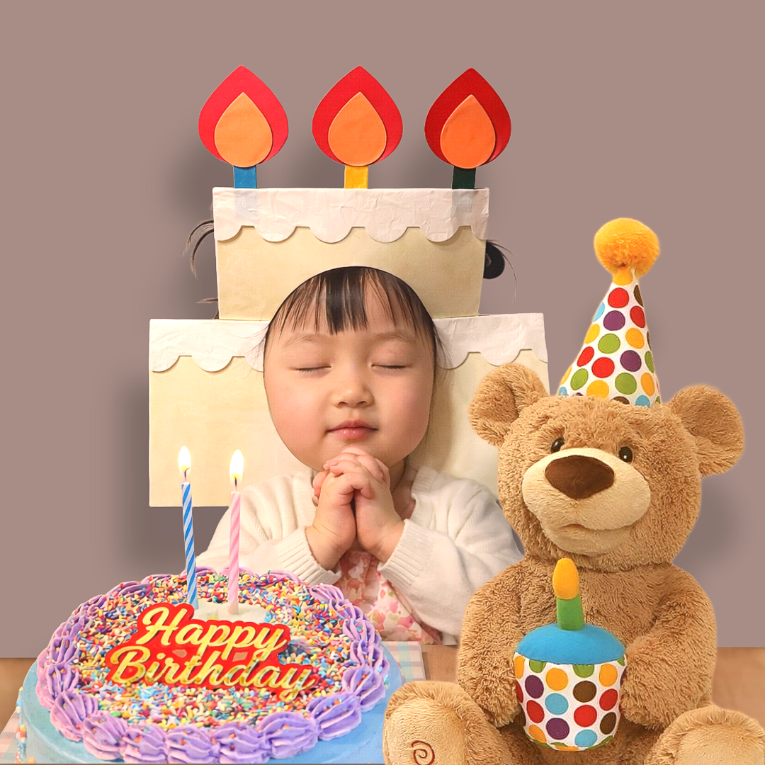 건드 노래하고 촛불끄는 생일축하 곰인형 곰돌이 출산선물 대형 까꿍 봉제 애착인형 테디베어 - 상세 이미지 2