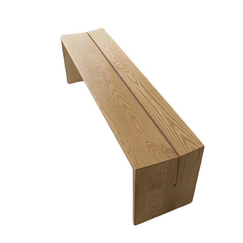 애쉬 원목 긴벤치 현관 신발갈이 거실 식탁용 의자 블랙 80 x 35 x 45 - 상품 이미지