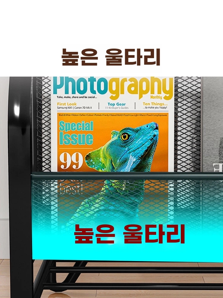 철제 잡지꽂이 홍보 6단 블랙 신문 가판대 팜플렛 - 상세 이미지 4