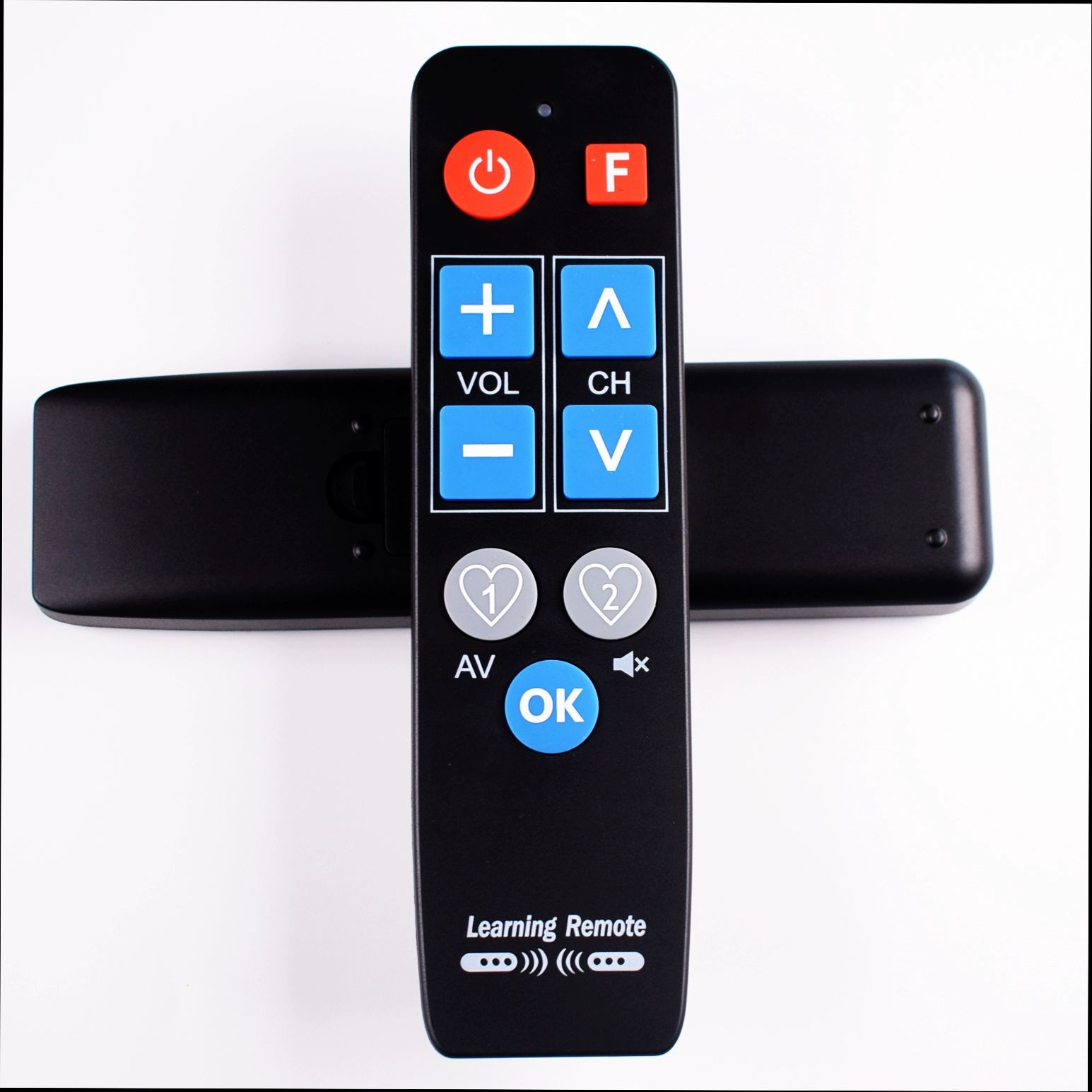 어르신리모컨 노인 TV 간편조작 편리한 리모콘 블랙블랙파란열쇠 - 상세 이미지 3
