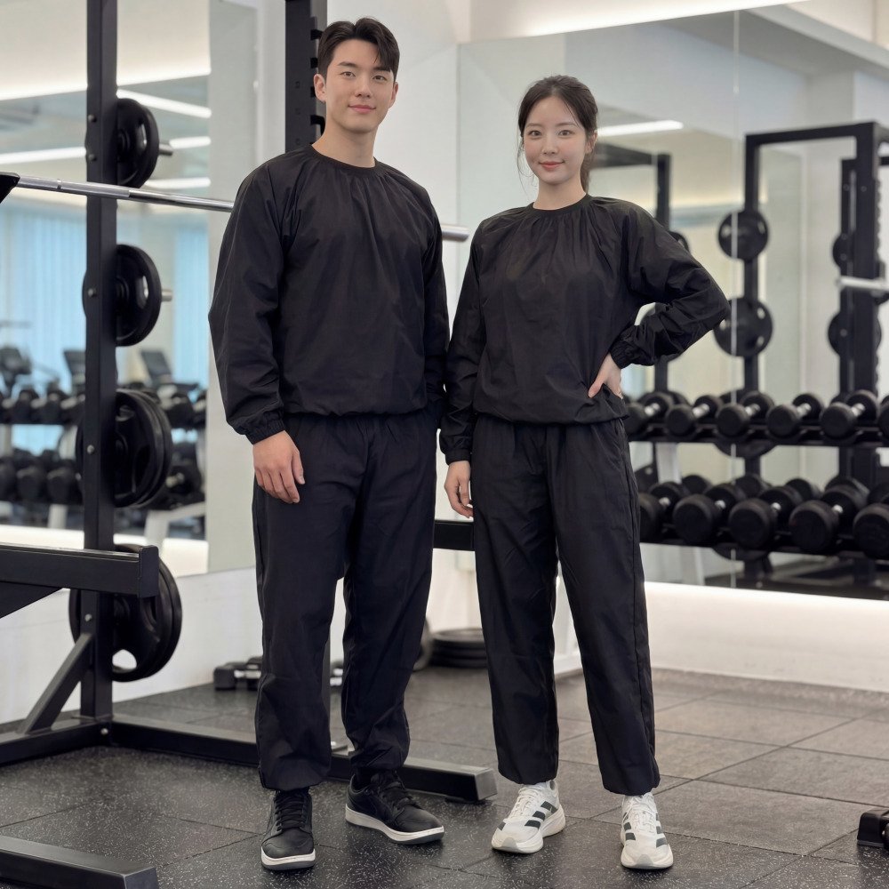 땀복세트 남자트레이닝세트 런닝복 헬스복 다이어트 조깅복 - 상품 이미지