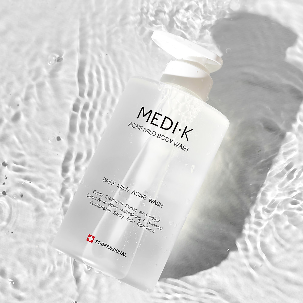 약국입점 메디케이 아크네 마일드 바디워시 대용량 500ml 여드름완화 기능성 트러블 등드름 가드름 좁쌀 닭살 클렌저 이미지 3