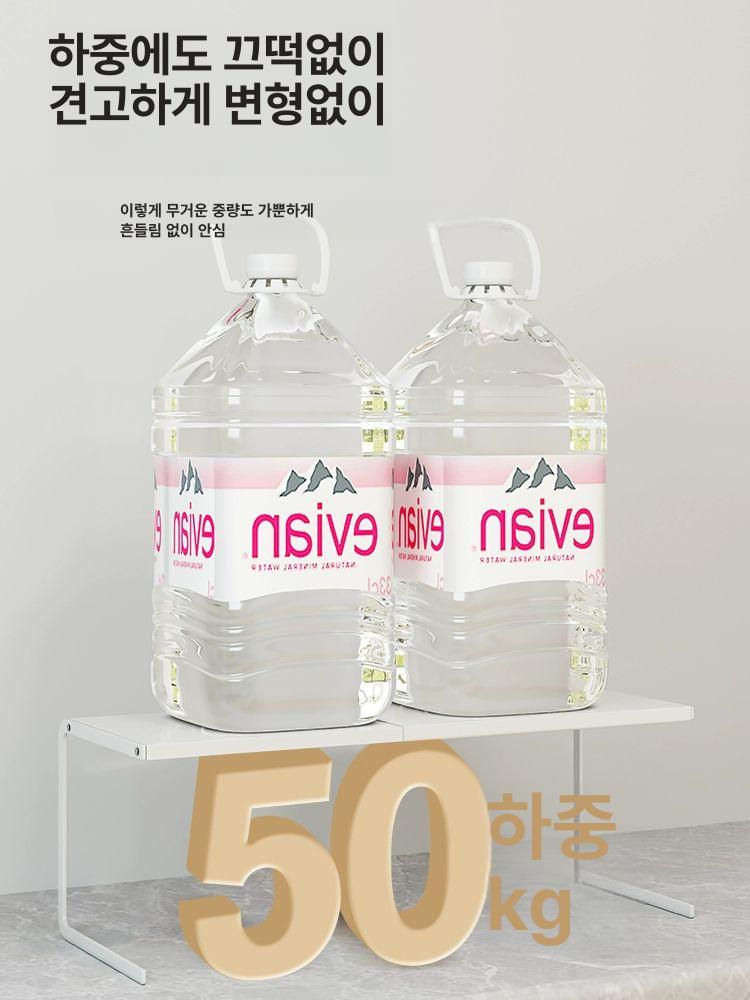 디귿자 선반 정리 화장실 수납 아크릴 인테리어 진열대 스타일 1 화이트 긴 높은 - 상세 이미지 5