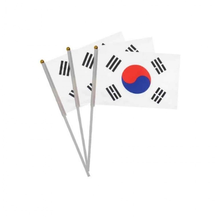 지니몰 행사용 미니 태극기 100P 소 교실태극기 차량태극기 - 상품 이미지